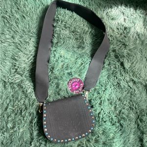 Cute black purse with the strap across